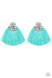 Make Some PLUME - Blue Earrings - Paparazzi Accessories Earrings Bedazzle Me Pretty Mobile Fashion Boutique