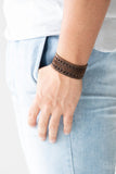 Make The WEST Of It - Brown MEN'S Bracelet - Paparazzi Accessories Bracelet Bedazzle Me Pretty Mobile Fashion Boutique