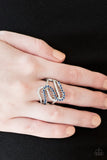 Make Waves - Blue Ring - Paparazzi Accessories Ring Bedazzle Me Pretty Mobile Fashion Boutique