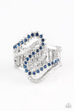 Make Waves - Blue Ring - Paparazzi Accessories Ring Bedazzle Me Pretty Mobile Fashion Boutique
