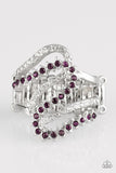 Make Waves - Purple Ring - Paparazzi Accessories Ring Bedazzle Me Pretty Mobile Fashion Boutique