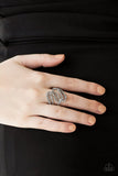 Make Waves - Silver Ring - Paparazzi Accessories Ring Bedazzle Me Pretty Mobile Fashion Boutique