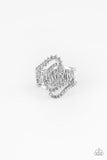 Make Waves - Silver Ring - Paparazzi Accessories Ring Bedazzle Me Pretty Mobile Fashion Boutique