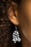 Make You VINE! - White Earrings - Paparazzi Accessories Earrings Bedazzle Me Pretty Mobile Fashion Boutique