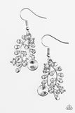 Make You VINE! - White Earrings - Paparazzi Accessories Earrings Bedazzle Me Pretty Mobile Fashion Boutique