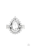 Make Your Trademark - White Ring - Paparazzi Accessories Ring Bedazzle Me Pretty Mobile Fashion Boutique