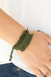 Make Yourself at HOMESPUN - Green Bracelet - Paparazzi Accessories Bracelet Bedazzle Me Pretty Mobile Fashion Boutique
