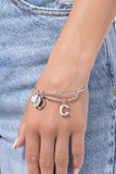 Making It INITIAL - Silver - C Bracelet - Paparazzi Accessories Bracelet Bedazzle Me Pretty Mobile Fashion Boutique