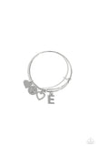 Making It INITIAL - Silver - E Bracelet - Paparazzi Accessories Bracelet Bedazzle Me Pretty Mobile Fashion Boutique