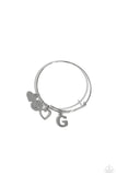 Making It INITIAL - Silver - G Bracelet - Paparazzi Accessories Bracelet Bedazzle Me Pretty Mobile Fashion Boutique