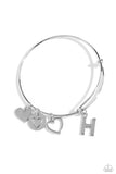 Making It INITIAL - Silver - H Bracelet - Paparazzi Accessories Bracelet Bedazzle Me Pretty Mobile Fashion Boutique