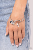 Making It INITIAL - Silver - H Bracelet - Paparazzi Accessories Bracelet Bedazzle Me Pretty Mobile Fashion Boutique