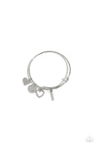 Making It INITIAL - Silver - I Bracelet - Paparazzi Accessories Bracelet Bedazzle Me Pretty Mobile Fashion Boutique