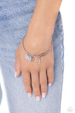 Making It INITIAL - Silver - J Bracelet - Paparazzi Accessories Bracelet Bedazzle Me Pretty Mobile Fashion Boutique