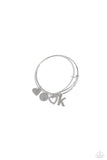 Making It INITIAL - Silver - K Bracelet - Paparazzi Accessories Bracelet Bedazzle Me Pretty Mobile Fashion Boutique