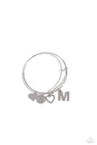 Making It INITIAL - Silver - M Bracelet - Paparazzi Accessories Bracelet Bedazzle Me Pretty Mobile Fashion Boutique