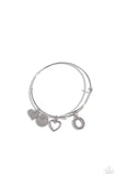 Making It INITIAL - Silver - O Bracelet - Paparazzi Accessories Bracelet Bedazzle Me Pretty Mobile Fashion Boutique