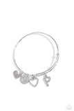 Making It INITIAL - Silver - P Bracelet - Paparazzi Accessories Bracelet Bedazzle Me Pretty Mobile Fashion Boutique