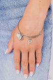 Making It INITIAL - Silver - P Bracelet - Paparazzi Accessories Bracelet Bedazzle Me Pretty Mobile Fashion Boutique
