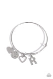 Making It INITIAL - Silver - R Bracelet - Paparazzi Accessories Bracelet Bedazzle Me Pretty Mobile Fashion Boutique