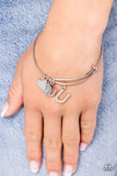Making It INITIAL - Silver - U Bracelet - Paparazzi Accessories Bracelet Bedazzle Me Pretty Mobile Fashion Boutique