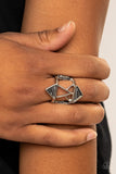 Making Me Edgy - Silver Ring - Paparazzi Accessories Ring Bedazzle Me Pretty Mobile Fashion Boutique