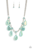 Maldives Mural - Green Necklace - Paparazzi Accessories Necklace Bedazzle Me Pretty Mobile Fashion Boutique