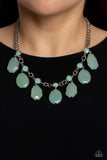 Maldives Mural - Green Necklace - Paparazzi Accessories Necklace Bedazzle Me Pretty Mobile Fashion Boutique