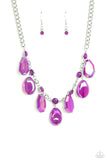 Maldives Mural - Purple Necklace - Paparazzi Accessories Necklace Bedazzle Me Pretty Mobile Fashion Boutique