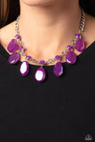Maldives Mural - Purple Necklace - Paparazzi Accessories Necklace Bedazzle Me Pretty Mobile Fashion Boutique