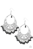 Malibu Mamba - Black Earrings - Paparazzi Accessories Earrings Bedazzle Me Pretty Mobile Fashion Boutique