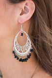 Malibu Mamba - Black Earrings - Paparazzi Accessories Earrings Bedazzle Me Pretty Mobile Fashion Boutique