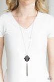 Malibu Mandala - Black Necklace - Paparazzi Accessories Necklace Bedazzle Me Pretty Mobile Fashion Boutique