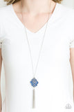 Malibu Mandala - Blue Necklace - Paparazzi Accessories Necklace Bedazzle Me Pretty Mobile Fashion Boutique