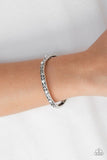Malibu Marvelous - White Bracelet - Paparazzi Accessories Bracelet Bedazzle Me Pretty Mobile Fashion Boutique