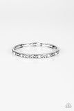 Malibu Marvelous - White Bracelet - Paparazzi Accessories Bracelet Bedazzle Me Pretty Mobile Fashion Boutique
