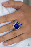 Malibu Mist - Blue Ring - Paparazzi Accessories Ring Bedazzle Me Pretty Mobile Fashion Boutique