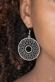 Malibu Musical - Black Earrings - Paparazzi Accessories Earrings Bedazzle Me Pretty Mobile Fashion Boutique