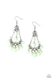 Malibu Sunset - Green Earrings - Paparazzi Accessories Earrings Bedazzle Me Pretty Mobile Fashion Boutique