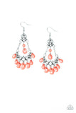 Malibu Sunset - Orange Earrings - Paparazzi Accessories Earrings Bedazzle Me Pretty Mobile Fashion Boutique