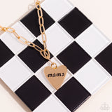 Mama Cant Buy You Love - Gold Necklace - Paparazzi Accessories Necklace Bedazzle Me Pretty Mobile Fashion Boutique