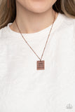 Mama MVP - Copper Necklace - Paparazzi Accessories Necklace Bedazzle Me Pretty Mobile Fashion Boutique
