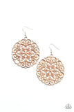 MANDALA Effect - Orange Earrings - Paparazzi Accessories Earrings Bedazzle Me Pretty Mobile Fashion Boutique