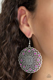 Mandala Mandalay - Pink Earrings - Paparazzi Accessories Earrings Bedazzle Me Pretty Mobile Fashion Boutique