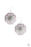 Mandala Mandalay - Pink Earrings - Paparazzi Accessories Earrings Bedazzle Me Pretty Mobile Fashion Boutique
