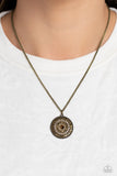 Mandala Masterpiece - Brass Necklace - Paparazzi Accessories Necklace Bedazzle Me Pretty Mobile Fashion Boutique