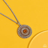 Mandala Masterpiece - Orange Necklace - Paparazzi Accessories Necklace Bedazzle Me Pretty Mobile Fashion Boutique