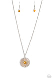 Mandala Masterpiece - Orange Necklace - Paparazzi Accessories Necklace Bedazzle Me Pretty Mobile Fashion Boutique