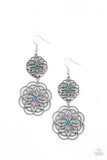 Mandala Mecca - Blue Earrings - Paparazzi Accessories Earrings Bedazzle Me Pretty Mobile Fashion Boutique