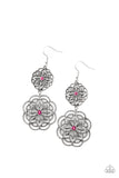 Mandala Mecca - Pink Earrings - Paparazzi Accessories Earrings Bedazzle Me Pretty Mobile Fashion Boutique